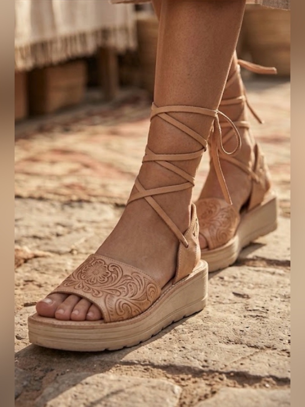 La rosa artesanías leather womens sandals size 8 travel western cowgirl‎ country